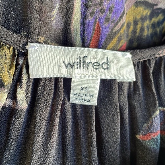 Wilfred Black Floral Peplum Blouse - Picture 4 of 6